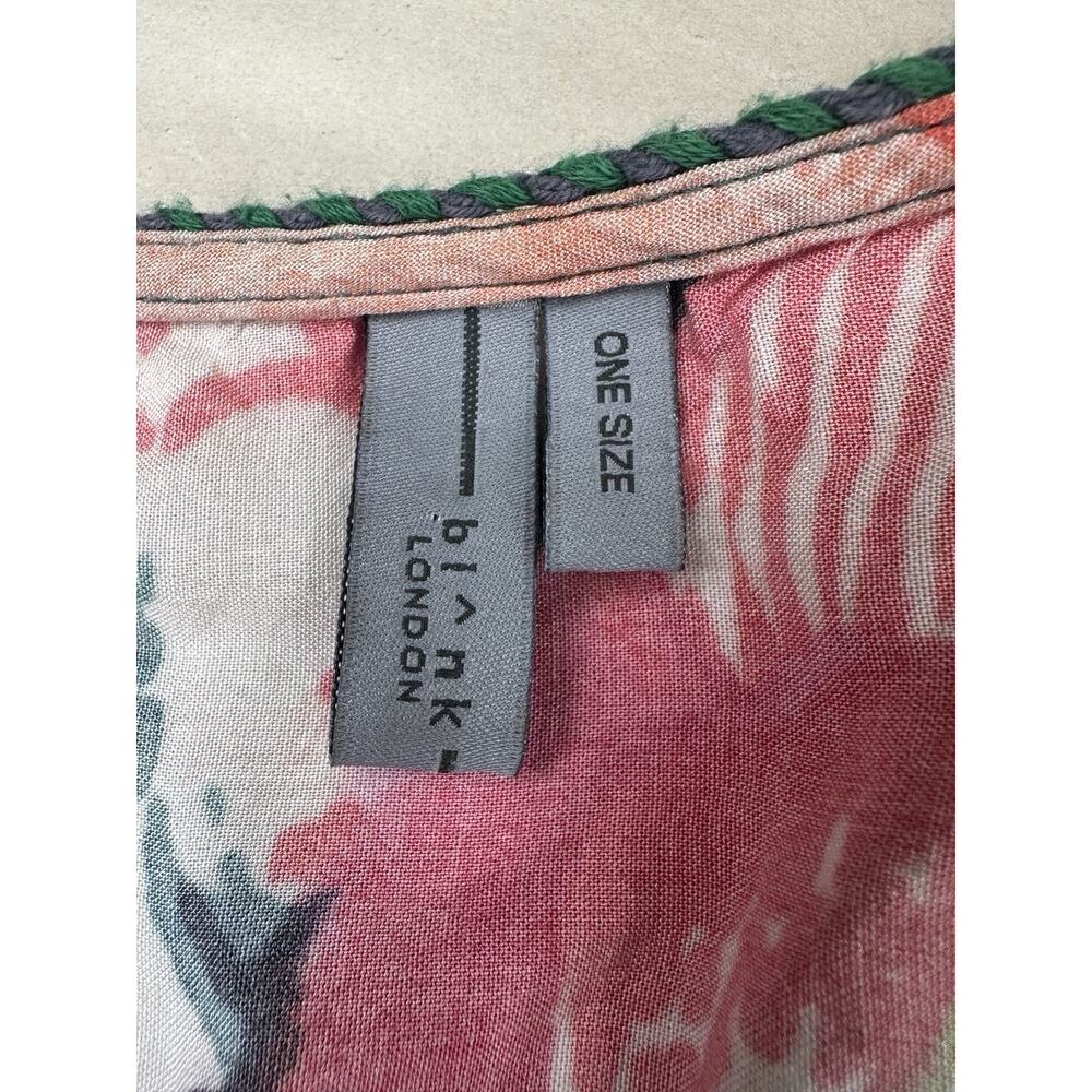 Bl^nk London Anthropologie Tatiana Kaftan Dress Smocked Floral One Size - Picture 8 of 10